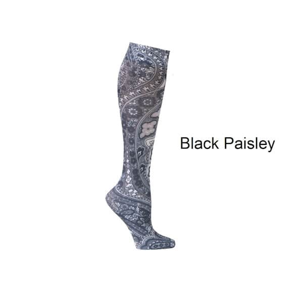 Celeste Stein&reg; Women's Printed Closed Toe Wide Calf Mild Compression Knee High Stockings
