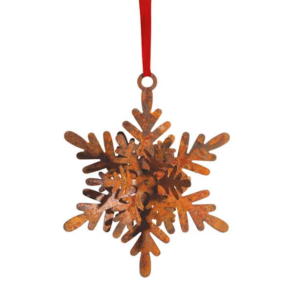 3-D Metal Snowflakes Christmas Ornament