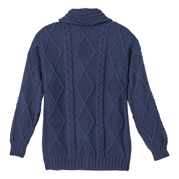 Men's Aran Cable Knit Cardigan Sweater