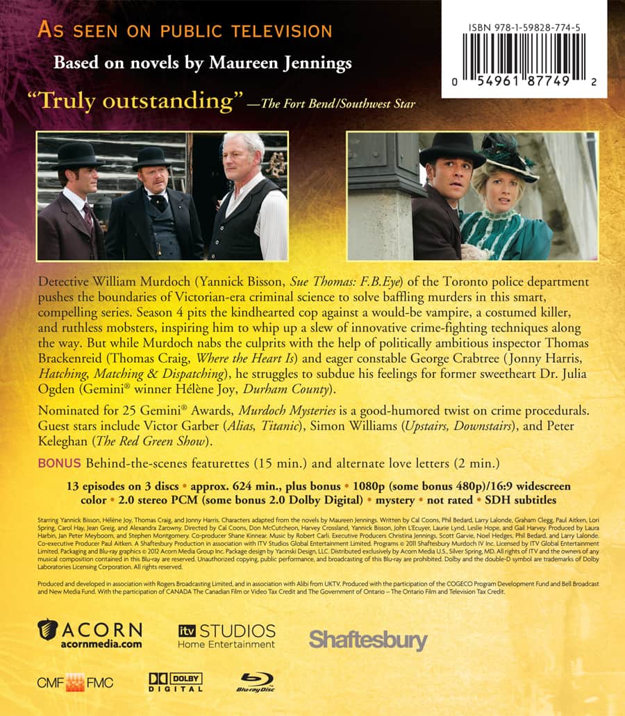 Murdoch Mysteries: Season 4 DVD & Blu-ray
