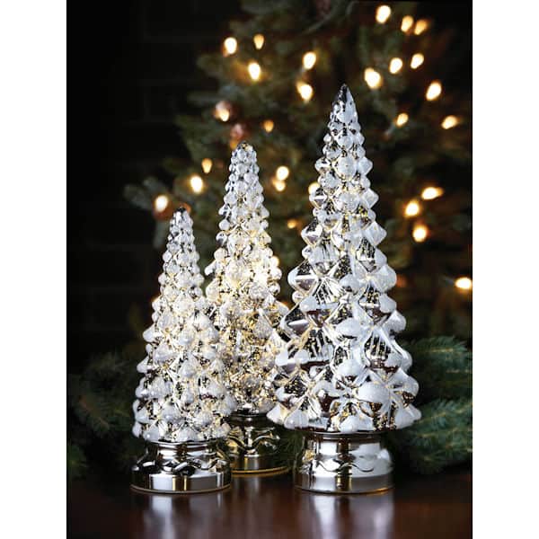 Twinkling Mercury Glass Christmas Trees