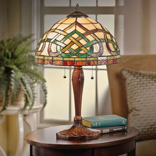 Celtic Knot Stained Glass Table Lamp