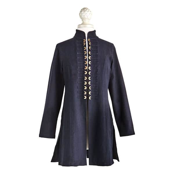 Chinese Coins Jacket - Women's Long Sleeve Open Front Fashion Coat