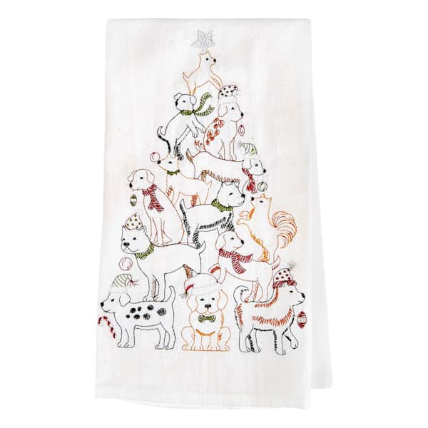 Holiday Tree Towels: 2 Dog Towels
