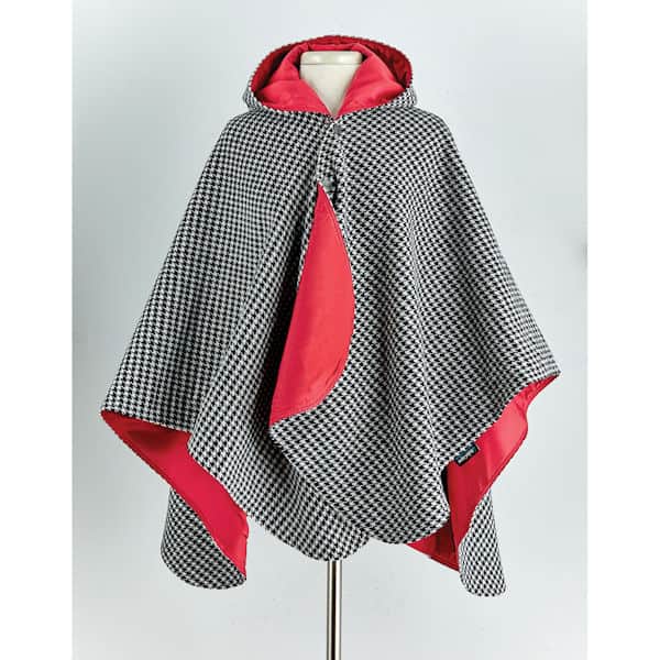 Reversible Houndstooth Cape