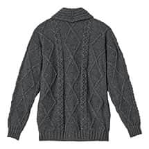 Alternate image Men's Aran Cable Knit Cardigan Sweater