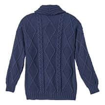 Alternate image Men's Aran Cable Knit Cardigan Sweater