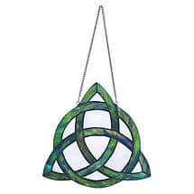 Alternate image Trinity Knot Stained Glass Hanging Window Panel