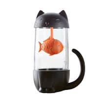 Alternate image Black Cat with Goldfish Tea Infuser Mug