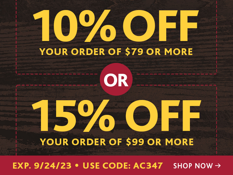 10% off $79+ or 15% off $99+. Use code: AC347. Ends 9/24/23.