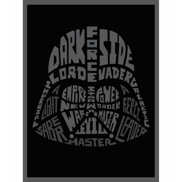 Star Wars&#8482; Typography Canvas Print - Darth Vader