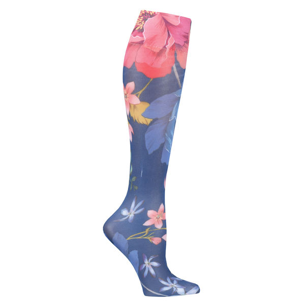 Celeste Stein&reg; Women's Printed Closed Toe Mild Compression Knee High Stockings