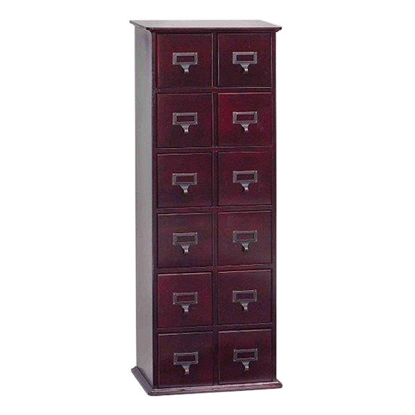 Product image for Oak Library Card File Storage Cabinet - 2 Column