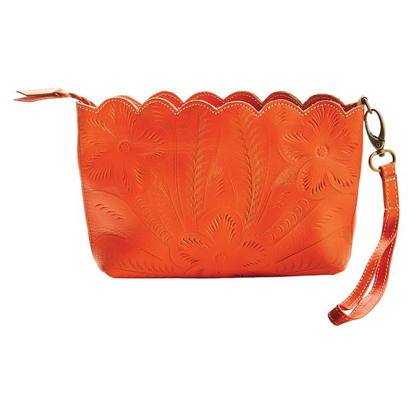 Product image for Tooled Leather Wristlet