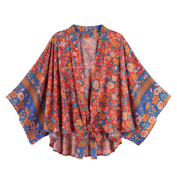 Product image for Boho Tie-Front Kimono