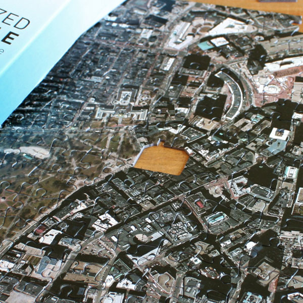 Product image for Personalized Hometown Jigsaw Puzzle -  Satellite Image