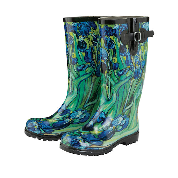 Van Gogh Irises Rain Boot