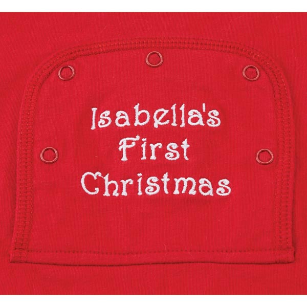 Personalized Baby's First Christmas Long Johns