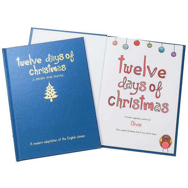 PERSONALIZED English Nursery Rhymes Book - 12 Days of Christmas