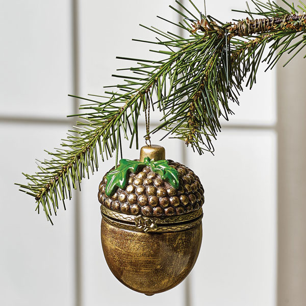 Product image for Porcelain Surprise Ornament - Acorn