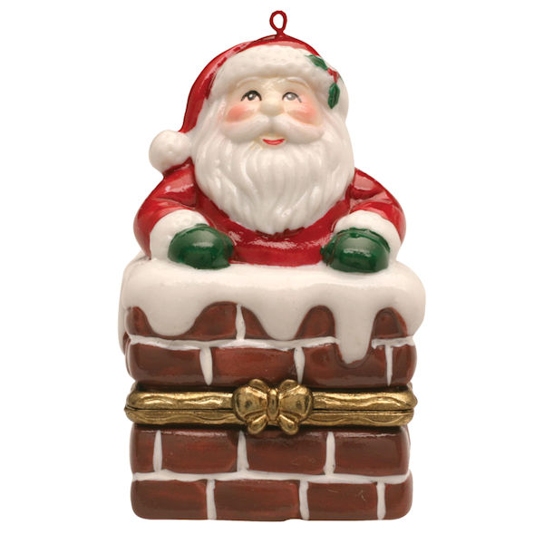 Product image for Porcelain Surprise Ornament - Santa in Chimney