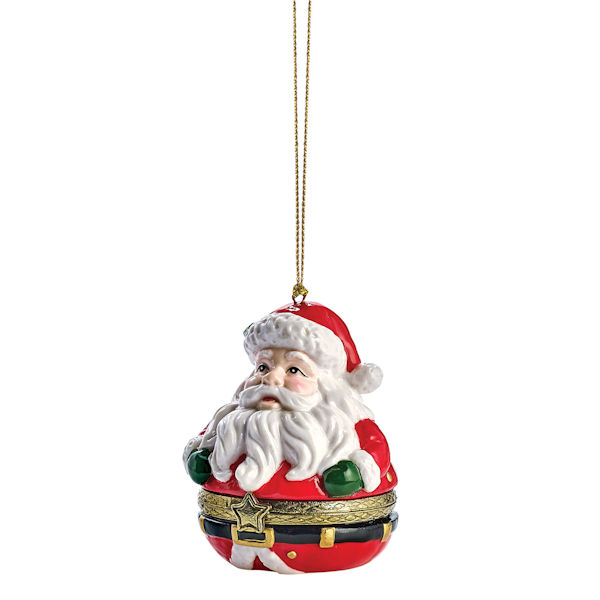 Product image for Porcelain Surprise Ornament - Pudgy Santa