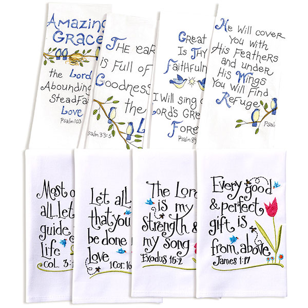 Psalms Hand Towels and Verses Hand Towels Gift Set