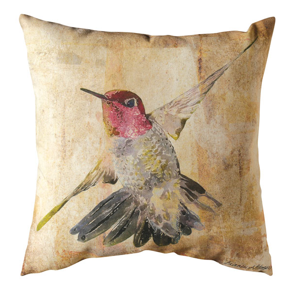 Watercolor Hummingbird Indoor/Outdoor Pillows - Flight | 2 Reviews | 5 ...