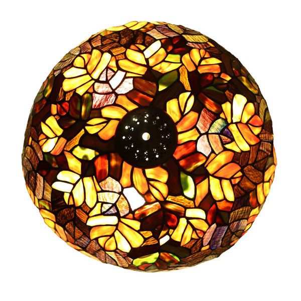 Maple Tree Stained Glass Table Lamp