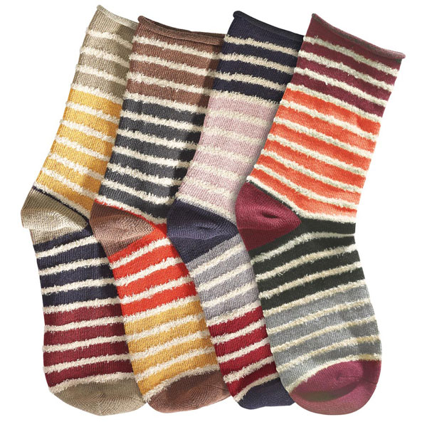 Mix & Match Striped Socks - Four Pairs