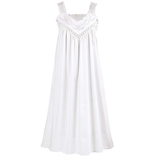 Product image for Cotton Lace Chemise with Pockets