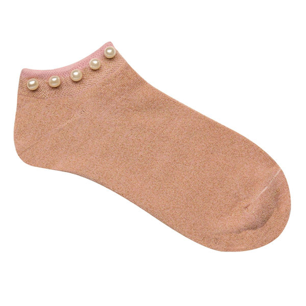 Pearl-Trim Shimmering Skimmer Socks