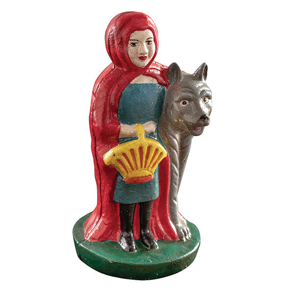 Little Red Riding Hood Vintage Cast Iron Bank