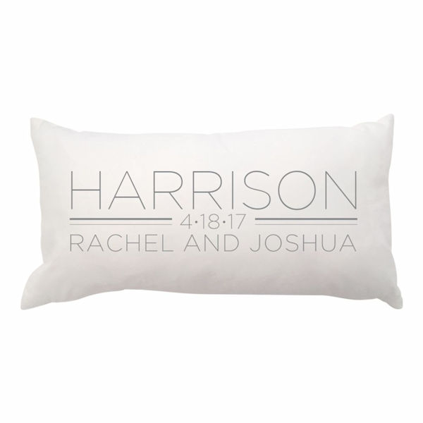 Product image for Personalized Family Name And Date Pillow