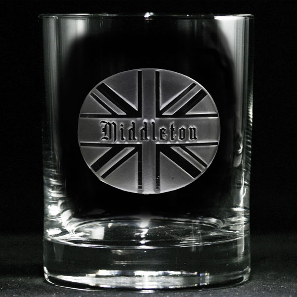 Product image for Personalized British Pride Whiskey Glass