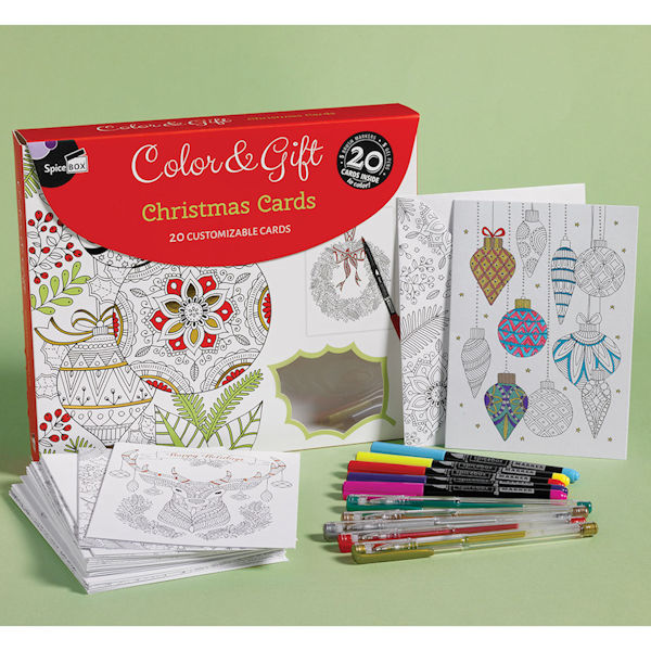 Color and Gift Christmas Cards
