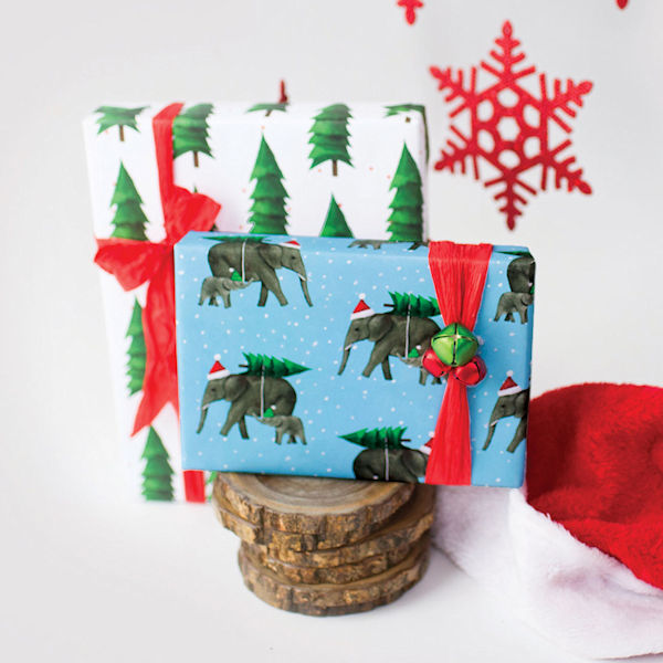 Peaceful Elephants Gift Wrap