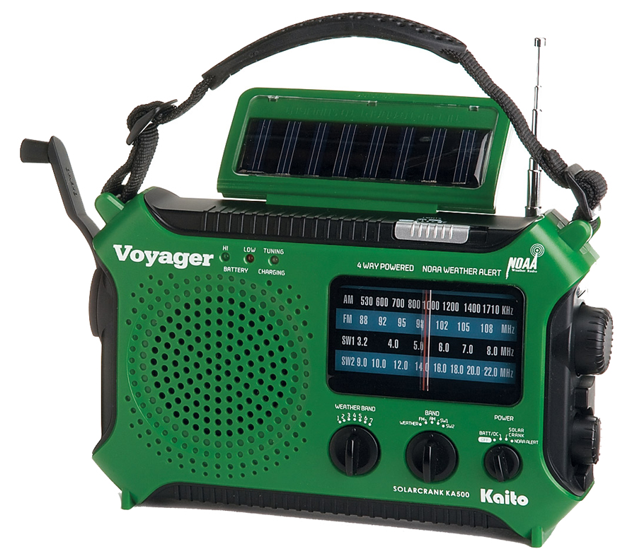 Product image for Solar-Powered Emergency Radio: Green