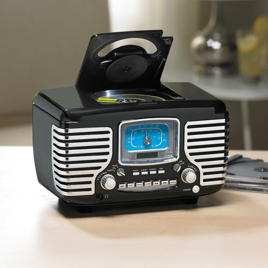Product image for Corsair Clock Radio/CD Player with Bluetooth - Black