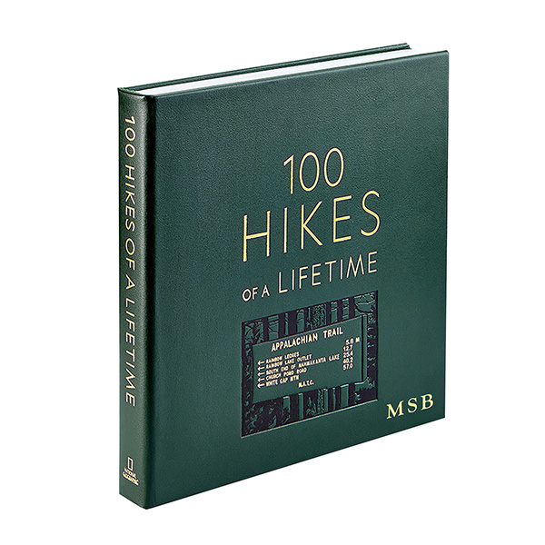 Product image for Personalized Leatherbound 100 Hikes of a Lifetime Book (Hardcover)
