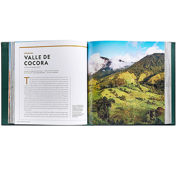 Product image for Non-Personalized Leatherbound 100 Hikes of a Lifetime Book (Hardcover)