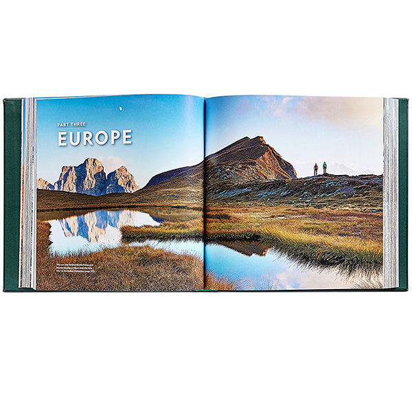 Product image for Non-Personalized Leatherbound 100 Hikes of a Lifetime Book (Hardcover)
