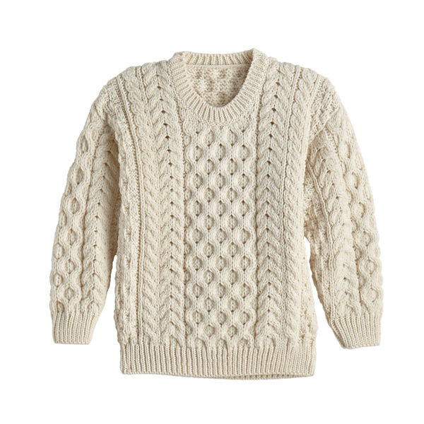 Kids' Aran Pullover Sweater