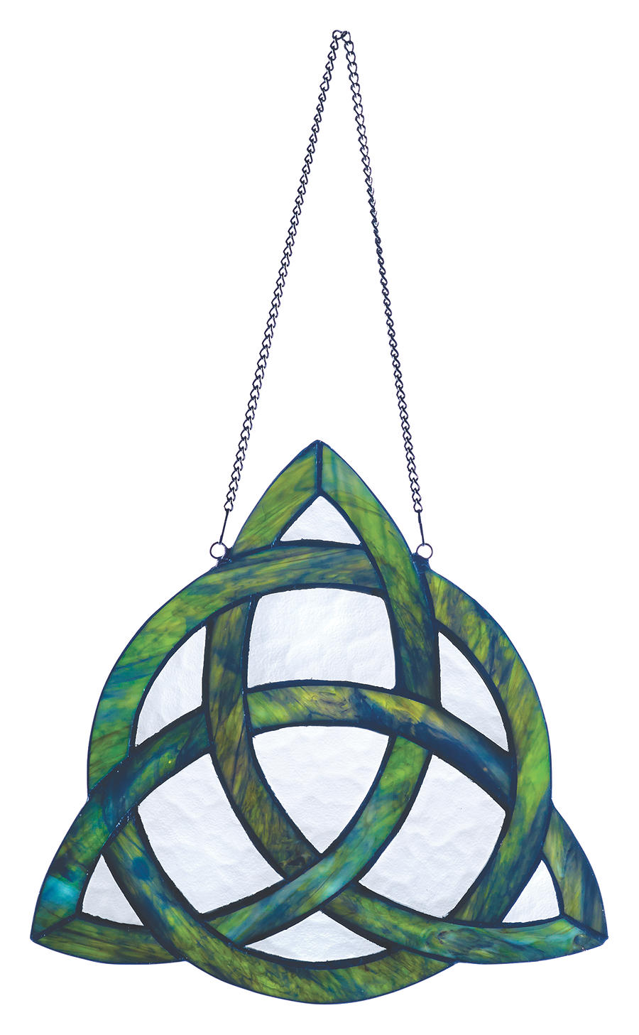 Product image for Trinity Knot Stained Glass Hanging Window Panel