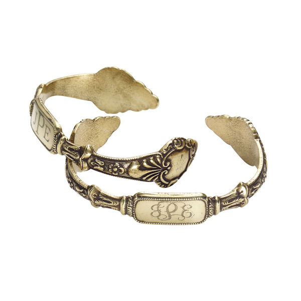 Product image for Monogrammed Victorian Spoon Cuff Bracelet