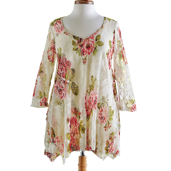 Victorian Roses Two-Piece Tunic Top