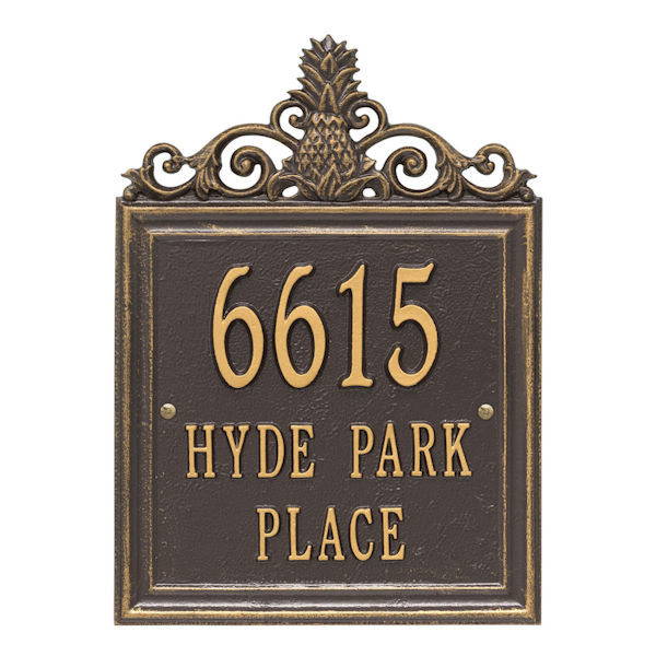 Product image for Personalized Pineapple Address Plaque