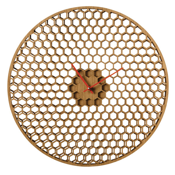 Spinning Honeycomb Wall Clock