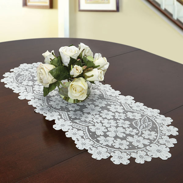 Dogwood Lace Table Runner