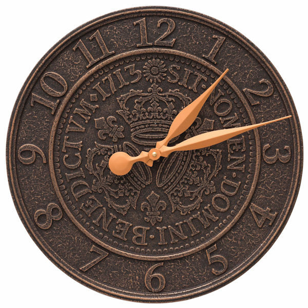 Three Crowns Coin Outdoor Wall Clock